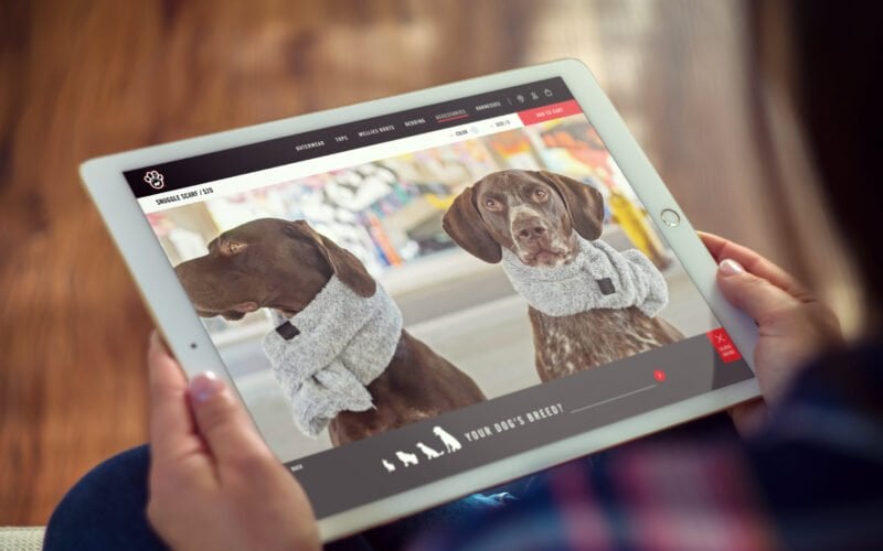 Canada Pooch Website on Tablet
